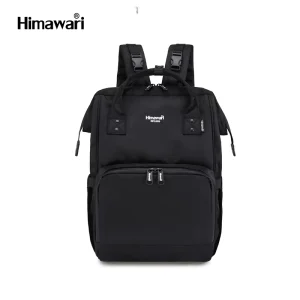 1211 Diaper Backpack Navy Waterproof Fabric Zipper Nylon Mummy Bag Hook to Strollers