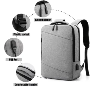 14 Inch Shoulder Laptop Backpack Rechargeable 2110 Business Waterproof Nylon