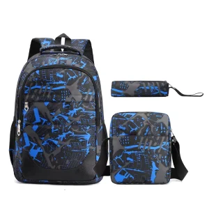 3 piece set Large Capacity Book Bags New Design Casual Travel Backpack Schoolbag for Student Teenager
