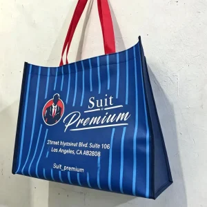 300PC Custom Non woven Tote Bags Eco Friendly Reusable Shopping Grocery Bags with Flexiloop Handle Screen Printed Logo