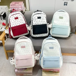 36-56L Large Capacity Youth Campus Backpack Zipper Closure Air Cushion Belt Multiple Pockets for Outdoor Travel Students