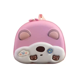 3D Cartoon Hamster Oxford Zipper Lightweight Hard Shell Kids Toddler School Backpack Cute Animal Design Kindergarten Preschool