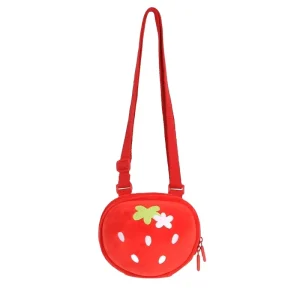3d Waterproof Strawberry Shoulder Backpack Mini Shoulder Bag Kids Bag Crossbody Bag