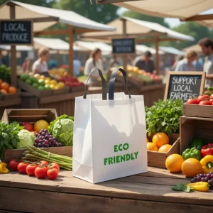 80gsm Non Woven Biodegradable Tote Bags Recyclable PP Material Supermarket Use