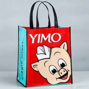 Advertising Factory Custom PP Non Woven Recyclable Gift Bag Flexiloop Handle Laminated Gravure Printing Logo Supermarket