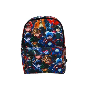 Anime Hero Character Print Unisex Kids & Teens School Backpack Zipper Closure OEM Manufacturer