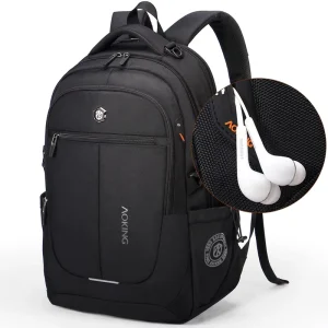 Aoking Custom Durable Casual Lightweight Waterproof Mochilas Escolares Rucksack 19 Inch Bag Black Smart Laptop Backpack for Men
