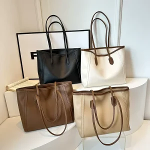 Autumn Fashion Shoulder Tote Bags Women Big Brown Handbags