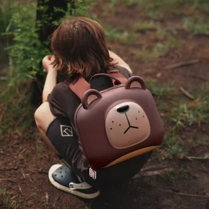 B18 Student Backpack Cute Bear Shape Unisex Small Primary Kindergarten Waterproof Kids School Bag Christmas Gift