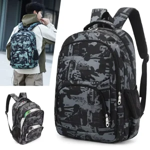Backpack Casual Versatile Personalized Print Student Bag Trendy Large Capacity Travel Laptop Backpack