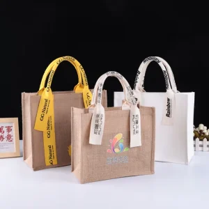 Biodegradable Custom Logo Printed Nonwoven Fabric Tote Bag Flexiloop Handle for Embroidery DIY Art Craft Exhibition