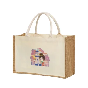 Biodegradable Exhibition Shopping Tote Bag Flexiloop Handle Made Printed Nonwoven Fabric Custom Logo Color Available