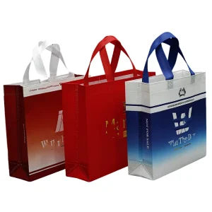 Button Closure Non Woven Tote Bag Reusable Grocery Shopping Bag Reinforced Handles Eco Friendly Custom Logo Silk Screen Craft