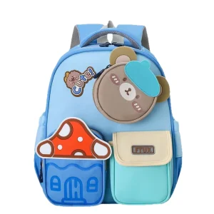 Cartoon Children’s Nylon Unisex Backpack 3 6 Years Old Schoolbag Spine Protection Weight Reduction for Children