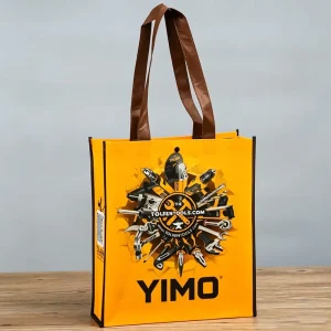 Cartoon Color PP Non Woven Tote Bags with Heat Transfer Printing Film Coated for Fast Food Take Out Packaging Food Grade