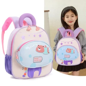 Cartoon Cute Oxford Polyester Children’s Backpack Model Boys Girls Lightweight Spine-Protecting School Education