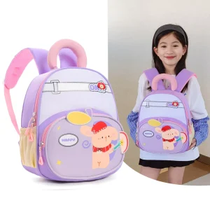 Cartoon Dinosaur Oxford Cloth Children’s School Backpack for Boys and Girls Cute Lightweight Waterproof Breathable