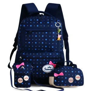 Cartoon Teenagers Polyester Zipper Backpack Customize logo School Bags