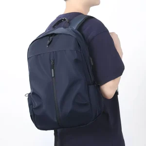 Casual Fashion USB Charging Bag Student Schoolbag Simple Trendy Waterproof Nylon Large Capacity Laptop Backpack