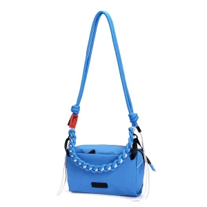 Casual Women’s Crossbody Bag Custom PU Nylon Taslon Waterproof Zipper Two Straps Portable 3.7L Polyester
