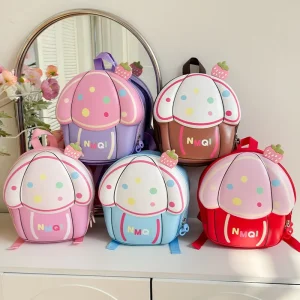 Children’s Boys Cute Cartoon Niche Design Microfiber Synthetic Leather Backpack Lightweight Kindergarten Schoolbag Sac dos