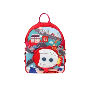 Children’s Cartoon Pattern 2in1 Waterproof Lightweight Unisex Shoulder Backpack for Kids Back to School