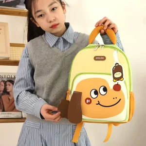 Children’s School Backpack Cartoon Pattern 3-6 Years Old Oxford Polyester Breathable Ultra-Light Air Cushion Harness Unisex