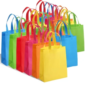 Colorful Non Woven Tote Bags Handle Bulk Birthday Wedding Party Favors Non Woven Shopping Bags Perfect Gift for Special