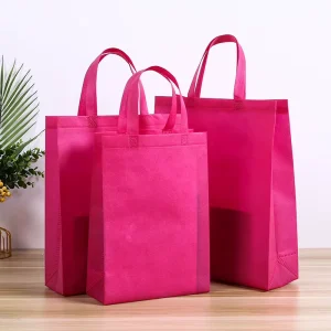 Colorful Nonwoven Eco Friendly Tote Bag Custom Logo Bag Customizable Reusable Promotional Heat Transfer Printed Hand Length