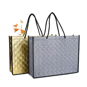 Colorful Printed Durable Non Woven Bag Tote Bag Custom Logo Reusable for Grocery Market Supermarket Hand held Hand Length Handle