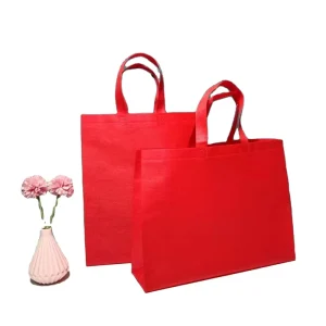 Colorful Printed Non Woven Tote Bag Eco friendly Heat Pressed Hand Length Handle Reusable Custom Logo Option