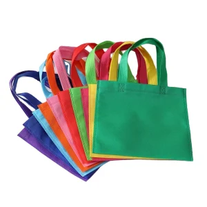 Colorful Printed Virgin Nonwoven Tote Bag Custom Logo Bag Reusable Grocery Supermarket Use Durable Food Grade Hand Length Handle