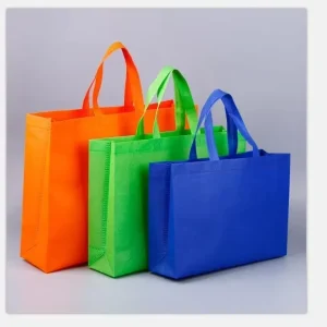 Colorful Screen Printed Durable Non Woven Tote Bag Hand Length Handle Custom Logo Bag Reusable for Supermarket Advertising Gift