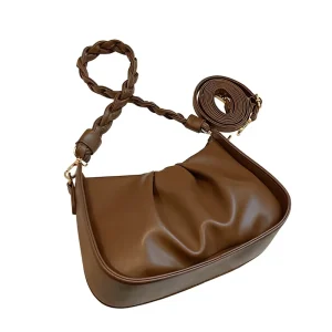 Cross Border Braided Rope Small Women’s Autumn Textured Underarm Shoulder Crossbody Bag Zipper Single Strap High End