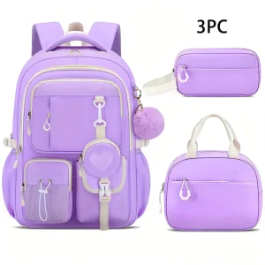 Cross-border Lightweight and Spacious Backpack with a Cute Design for Girls in Middle and High School