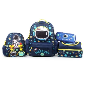 Custom 4 in 1 Waterproof Fashion Cartoon School Backpack Kawaii Lunch Bag Set Zipper Closure Air Cushion Belt