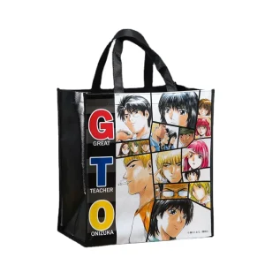 Custom Allover Print Lamination Non Woven Grocery Tote Bag Waterproof PP Lamination Non Woven Shopping Storage Bag