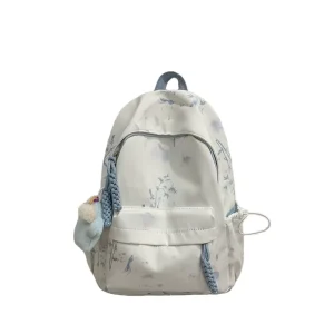Custom Chinese Ink Painting School Backpack Water Resistant 20 36L Oxford Material Durable Student Bag Arcuate