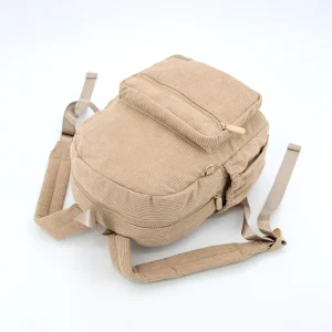 Custom Corduroy Backpack College Teen Boys Girls Book Bag Lightweight Preschool Kindergarten School Bags