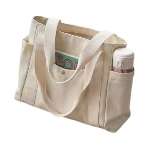 Custom Craft Plain Cotton For Ladies Recyclable Student Canvas Bag Made Shopping Tote Canvas Bag