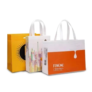 Custom Durable Reusable Non Woven Silk Screen Printed Tote Bag with Hand Length Handle for Craft Use