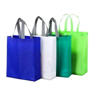 Custom Eco Reusable Blue Non-Woven Carry Bag Custom Logo Shopping Bag
