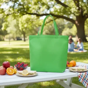 Custom Eco-friendly Recyclable Non-Woven D-Cut Tote Bags 14×17 with Logo for Clothing & Exhibition Use
