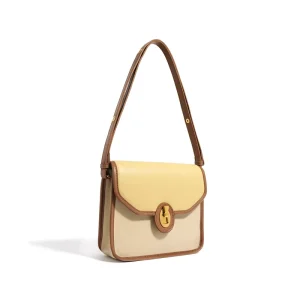 Custom Fashion Genuine Leather Ladies Handbags Elegant Crossbody Bag Simple Underarm Shoulder Bags for Women