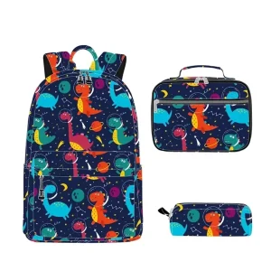 Custom Fashion Oxford School Backpack for Teenage Unisex Girls Boys with Zipper Closure Lunch Bag Lightweight Water Resistant