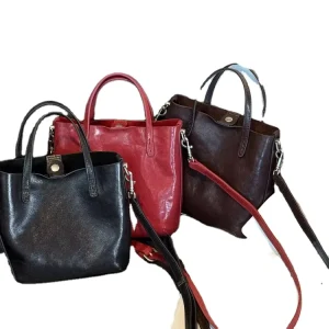 Custom Genuine Leather Handbag for Women Tote Shoulder Bags Full Grain Cowhide Leather Professional Lady Satchel