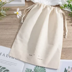 Custom High Quantity Shoes Packaging Dust Bag 100% Cotton Drawstring Bag Cotton Dust Bags for Clothing