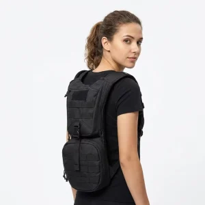 Custom Hydration Backpack with Zipper Closure Polyester Lining Waterproof Features for Outdoor Camping Mountaineering Cycling