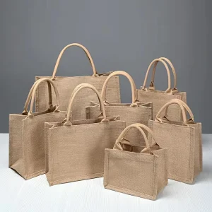 Custom Jute Tote Bag for Shopping