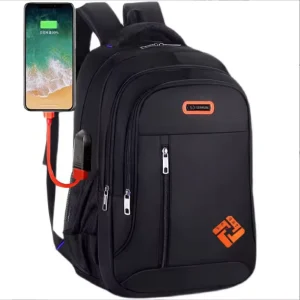 Custom Large Capacity Waterproof School Travel Backpacks USB Business Laptop Bags With Logo